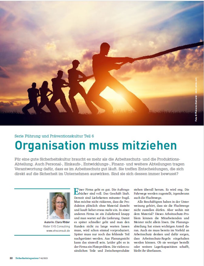 Screenshot des Artikels "Organisation muss mitziehen"